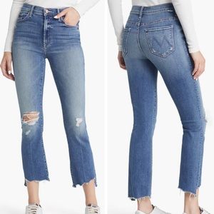 Mother Insider crop step chew jeans, sz 31.  Dancing on coals.